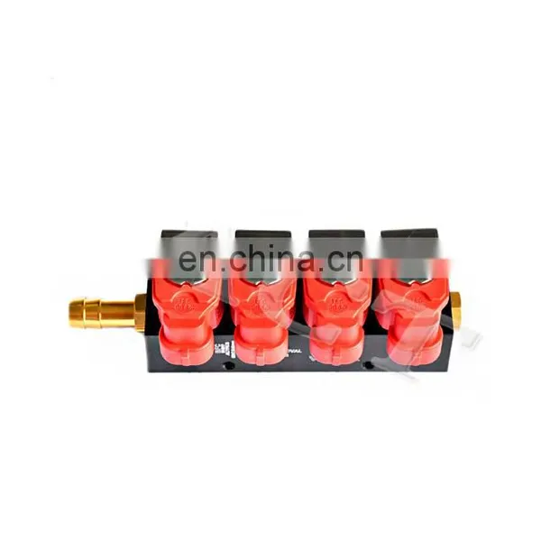 Injector Rail Auto Gas Injection Nozzles 4 Cylinders 2 Ohm 3 Ohm CNG LPG Conversion