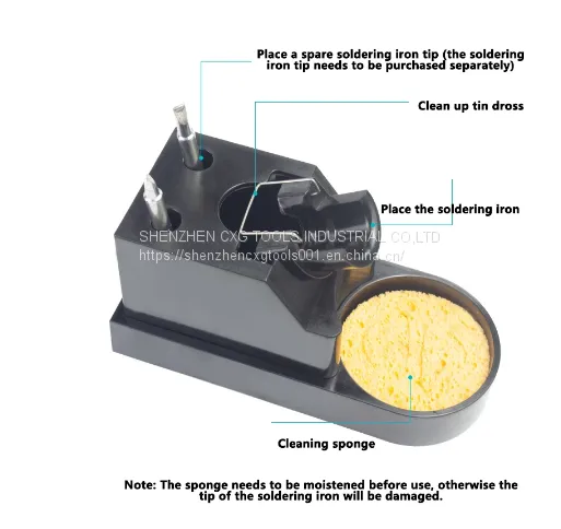 CXG Stand for Soldering Iron With Tip Cleaner Brass Wire and Sponge Soldering Stand Soldering Bracket L009 photo-4