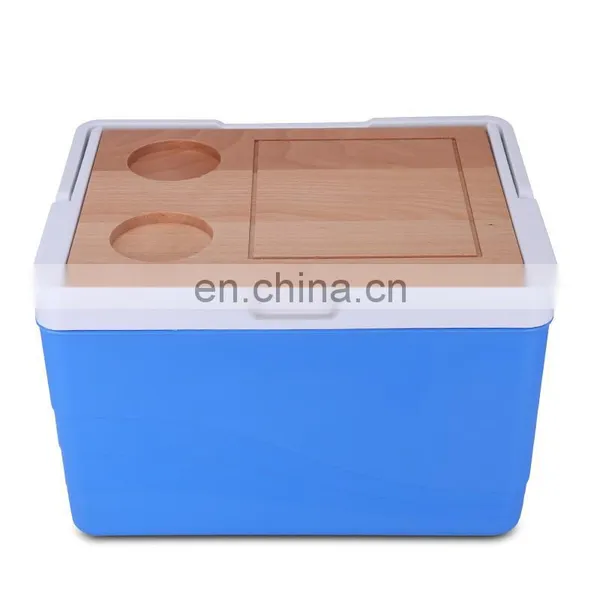 11L pu Foam Food Grade OEM Insulated Outdoor Picnic Cooler Box With Wooden Lid Portable Cooler Box Wholesale Eco Friendly Gint photo-4