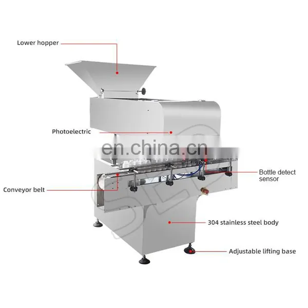16 Channel 10-80 Bpm Vibrating Electronic Sugar Tablet Counting Machine photo-3