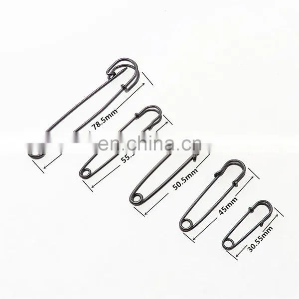 High Quality Black Large Safety Pin Quality Safety Pins Black Safety Pin For Dress Decoration photo-2