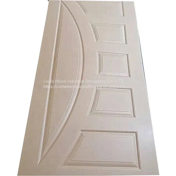 Raw Flat Surface Mdf Door Skin 4mm HDF Skin Door Panel Raw Face With Design
