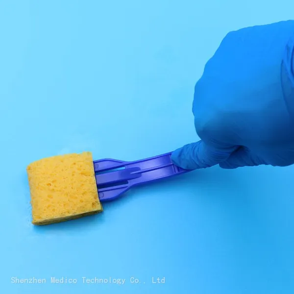 Pre-moistened Neutralizing Buffer Large Square Head Cellulose Sponge Sampler for Environmental Sampling photo-3