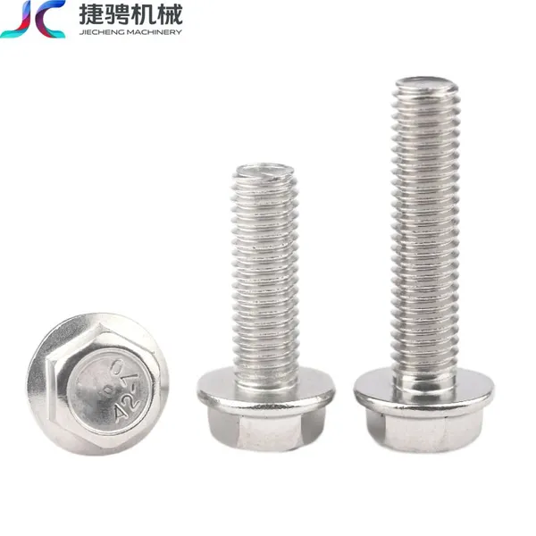 304 Stainless Steel Flange Bolts GB5787/GB5789 Hexagonal Flange Knurled Bolts photo-2