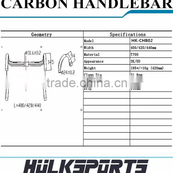 NEW Design Carbon Handlebar Glossy Matte Surface 3K UD Carbon Bicycle Road Bicycle Handlebar photo-5