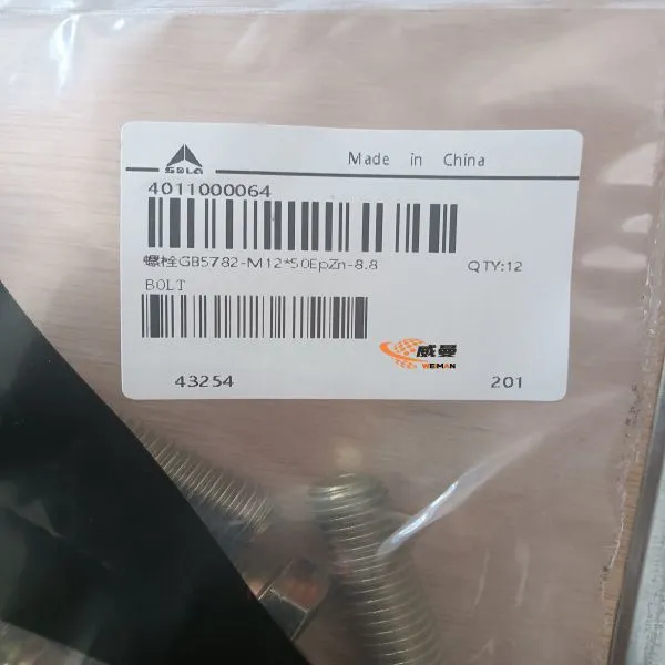 SDLG Original Bolt 4011000064 GB5782-M1250EpZn-8.8 for LG Wheel Loader With Good Price photo-3