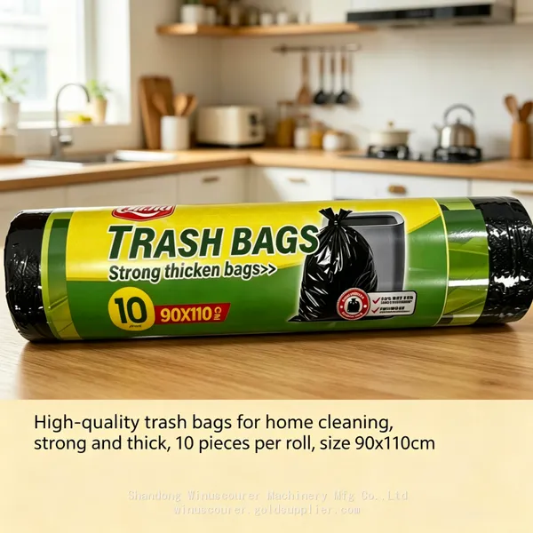 Eco-Friendly Drawstring Garbage Bags Biodegradable Drawstring Trash Bags photo-3