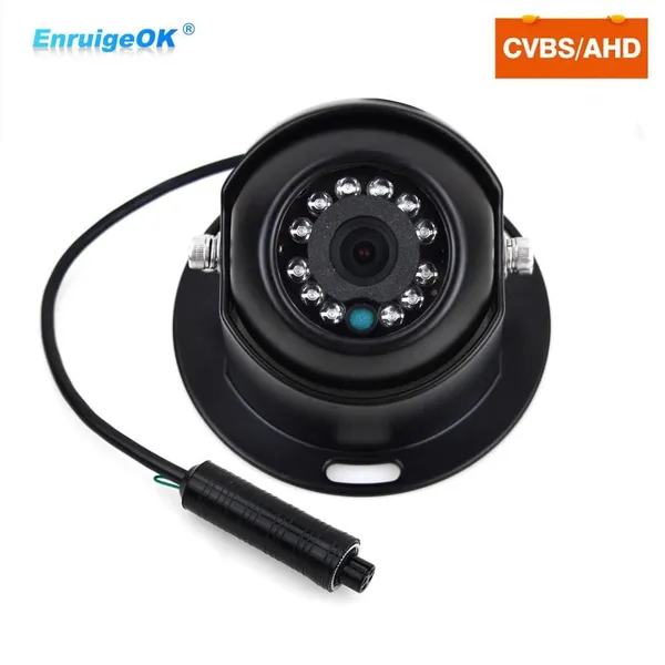 EnruigeOK Black 4 PIN Dome CMOS 12 IR Камера заднего вида для прицепа-автомобиля с ночным видением
