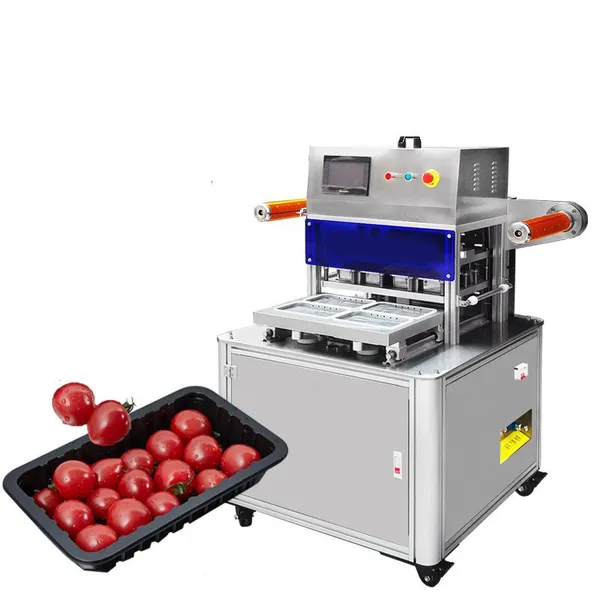 Fresh-keeping Stretch Film Packaging Machine for Fruit and Vegetables Automatic Stretch Film Wrapper for Fresh Meat Food