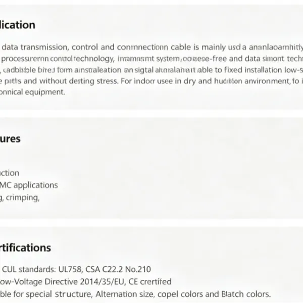 UL‑Certified Shielded Multi‑Core Signal Cable, UL2464(SP) American Standard Twisted‑Pair Shielded Data Transmission Cable photo-2