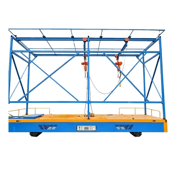 Battery‑Powered Tensioning Trolley Equipped With Electric Hoist For Bridge Prestressing Operation