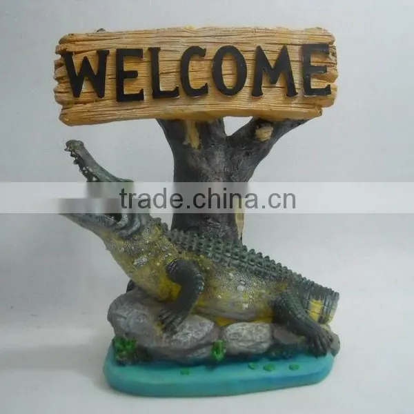 Resin Garden/ Home Decoration of Crocodile Figurine