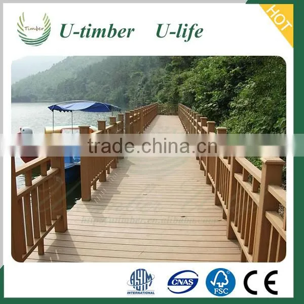 100% Recycycled Engineered Wood Composite Thermowood Decking photo-6
