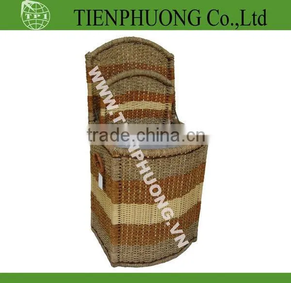 Wicker Hamper With Lid, Bamboo Trunks, Storage Basekt