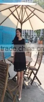 Black Floral Lace Short Sleeve Dress