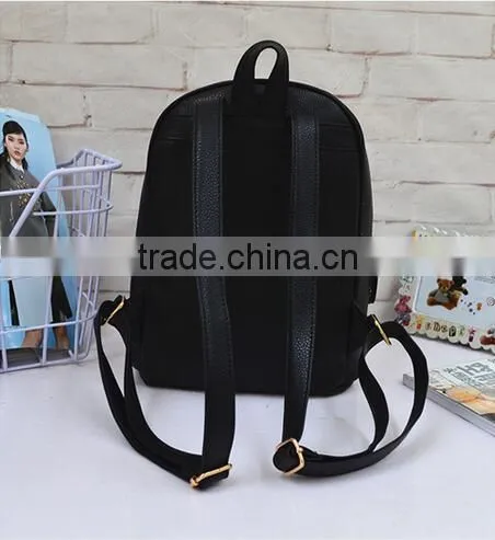 Fashion School Backpack 2015 High School Leather Backpack photo-6
