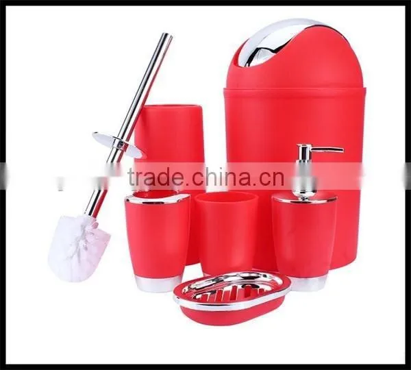 Wholesale Hot Selling 6 Pieces/Set High Quality Plastic Bathroom Set Bathroom Accessory photo-5