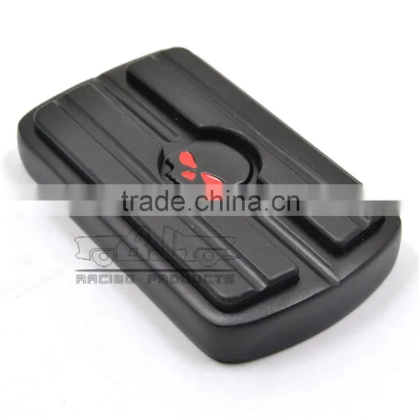 BJ-FP216-052 Skull Large Billet Aluminum Brake Pedal Pad Cover For 1980-up Harley Touring photo-5