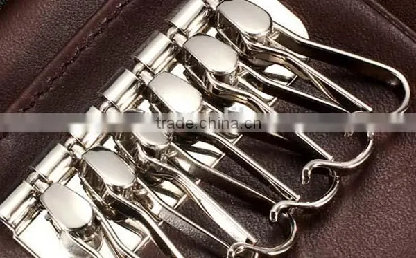 Multifunction High Quality Brown Leather Key Wallet With Card Holder photo-6