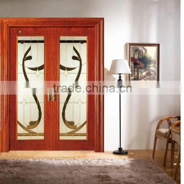 Unique Glass Wooden Doors Solid Door French Door for Villa photo-4