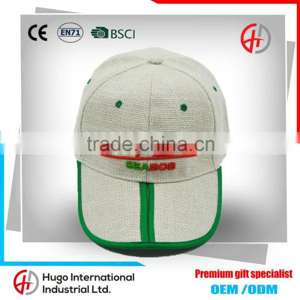 New Arrival High Quality Curve Custom Su Generis 6-panel Baseball Linen Cap Straw Hats With Handwork Embroidery Designs photo-2