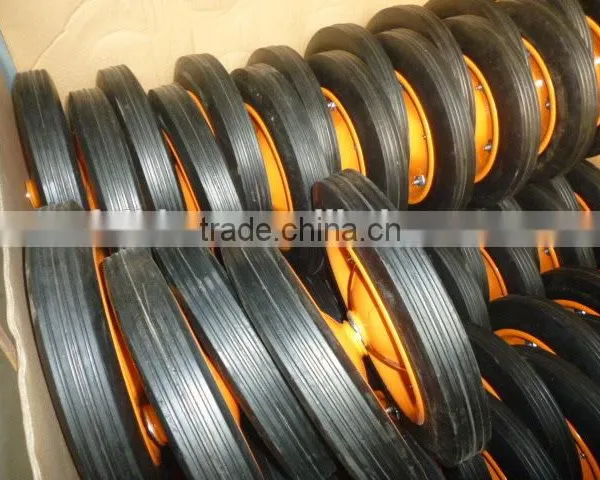 High Quality Manufacturer Wheelbarrow Solid Rubber Wheels for Carts 350-4 400-8-8 3.50-6 3.50-8 photo-2