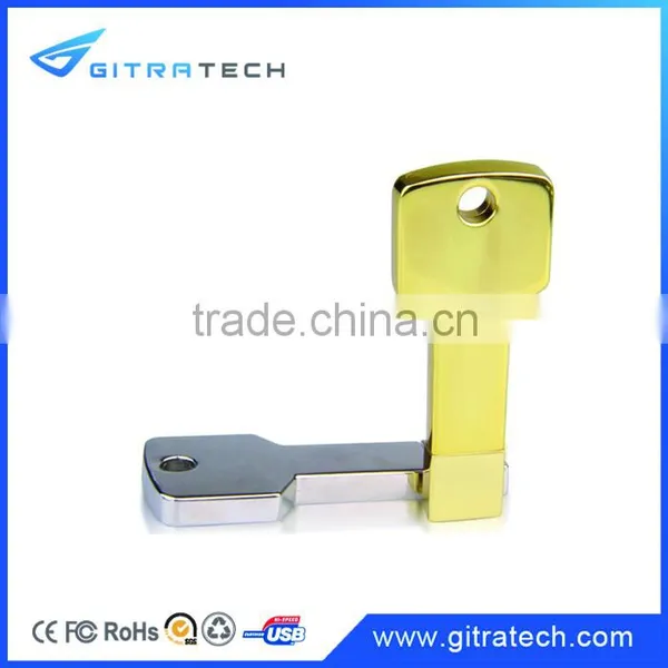 Metal Key Shape USB Sticks Gold/Silver