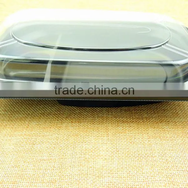 PP Plastic Disposable 3 Compartment Microwave Safe Takeaway Food Container Lunch Tray photo-2