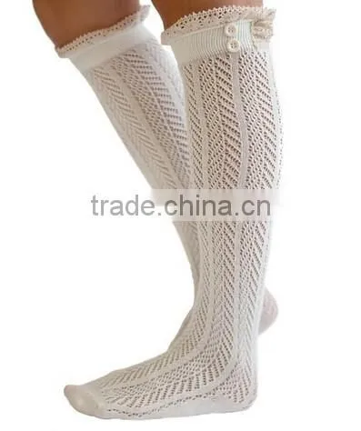 Black Friday Color Button Down Leg Warmers Lace Boot Cuff Socks Legwarmers Womens Knit Leggings at Stock photo-3