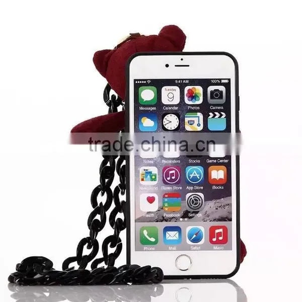 Luxury Teddy Bear Stand Heat TPU Mobile Phone Cover Case For Apple IPhone 5G 5S 6S 6 Plus photo-5