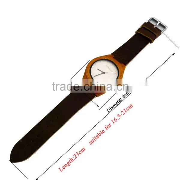 Top Quality Luxury Bamboo Wood Watch With Cow Leahter Strap Quartz Analog Men Wooden Wristwatch Relogio Feminino Clock photo-4