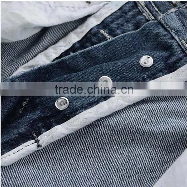 Fashion Stylish Men's Designed Straight Regular Fit Trousers Casual Jean Plaid Pants JeansTrousers photo-2