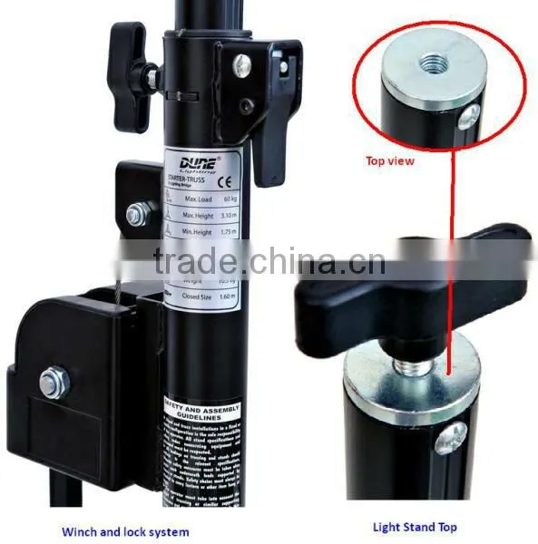 3m Professional Steel Hanging Industrial Light Speaker Stand With T-bar/ Active Air Cushion Heavy Duty Studio Light Stand photo-4
