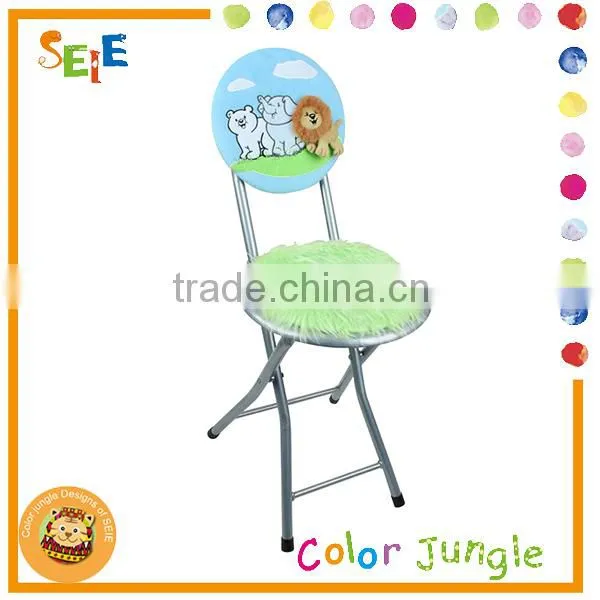 Metal Folding Chair Kids Baby Soft Chair photo-3