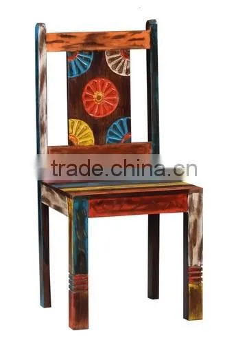 SOLID HARD WOOD DINING CHAIR , MULTI COLOR ROSEWOOD HANDMADE DINING CHAIR