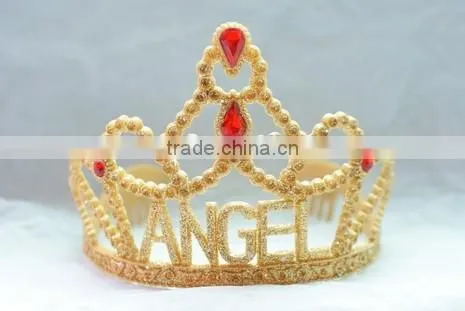 9cm Highx12cm Diameter Metallic Plastic Tiaras Angel Tiaras and Crowns