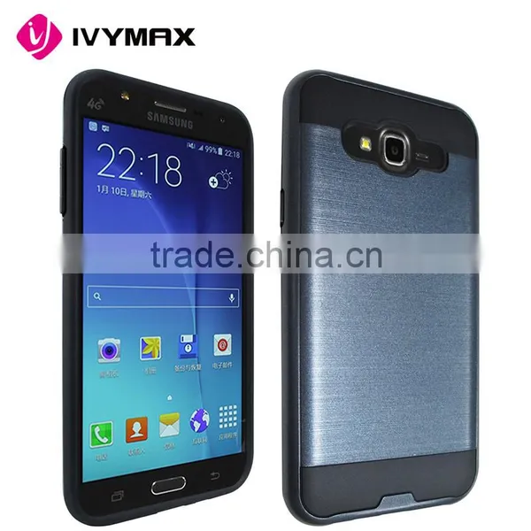 China Supplier Top Seller Hybrid Brushed Metallic Protector Phone Cover for Samsung Galaxy J7/J700 (2015) photo-4