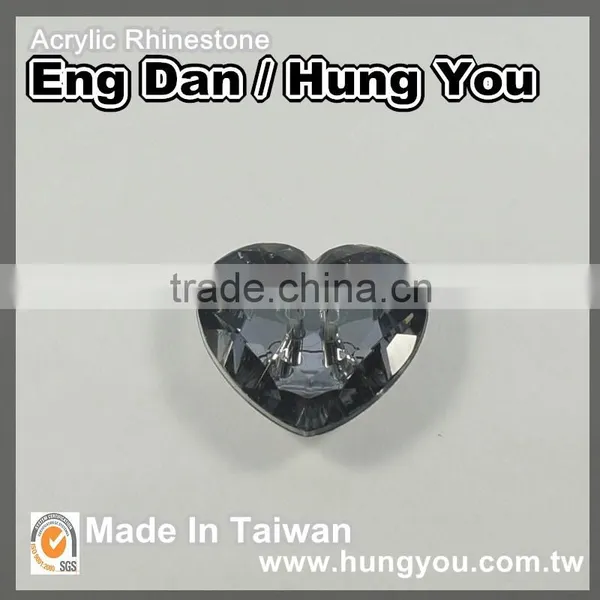 Heart Shape Rhinestone Buttons For Clothes photo-6