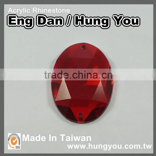 Machine Cut Oval Shape Sew On Acrylic Rhinestones photo-3