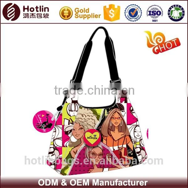 China Wholesale Shopping Lady Handbag Wide Strap Shoulder Bag