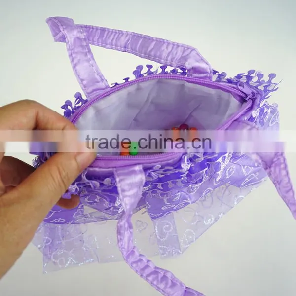 Fancy Dress Shape Pouch Bags Lace Handbag for Kids photo-4