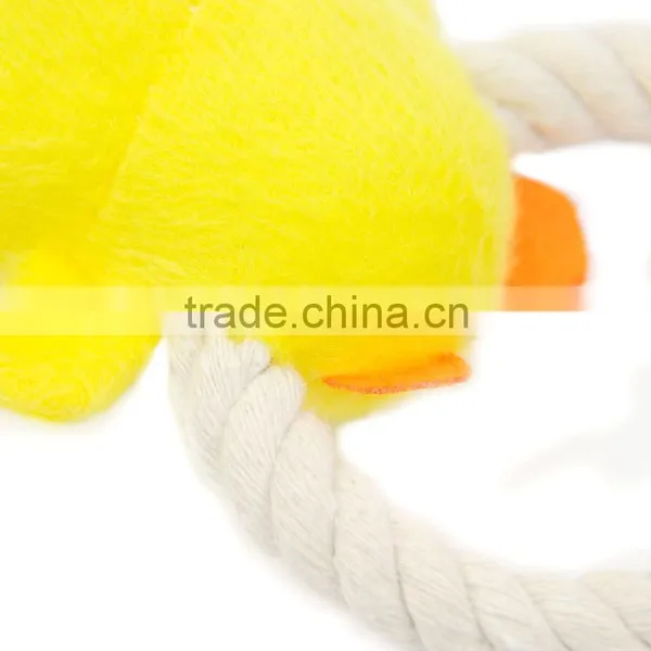 Short Plush Dogs Toys Cotton Stuffed Pet Toys For Cats Scratch Cotton Rope Stuffed Duck Toys For Small Dogs P1043 photo-5