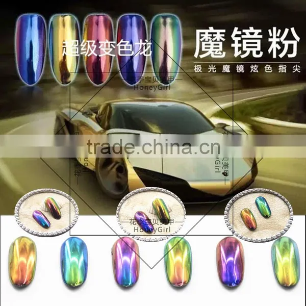 New Nail Powder Mirror Powder Metal Effect for Nail Art Manufacturer HONEY GIRL photo-2