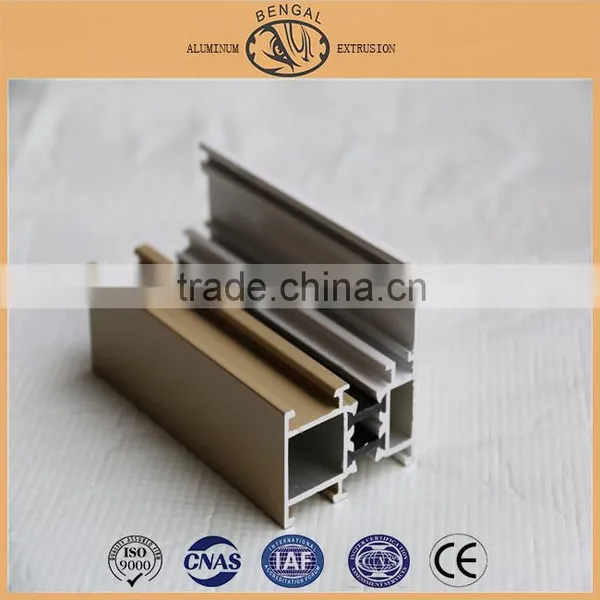 Two Tracks Aluminum Heat Insulation Sliding Window Profiles photo-3