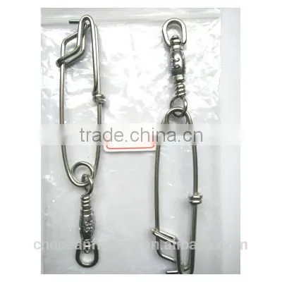 Stainless Steel Shaft and Eyes Longline Fishing Leaded Swivel and Stainless Steel Snap-NO.35c+38g