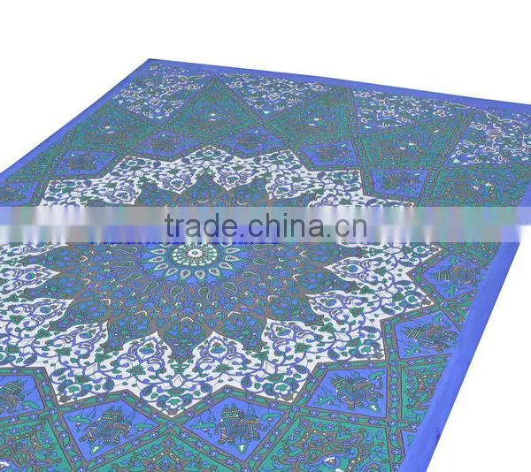 Sanganeri Printed Mandela Tapestry Wall Decor Throw Table Cover 100% Cotton Bedspread Indian Jaipur Manufacturer & Wholesaler photo-3