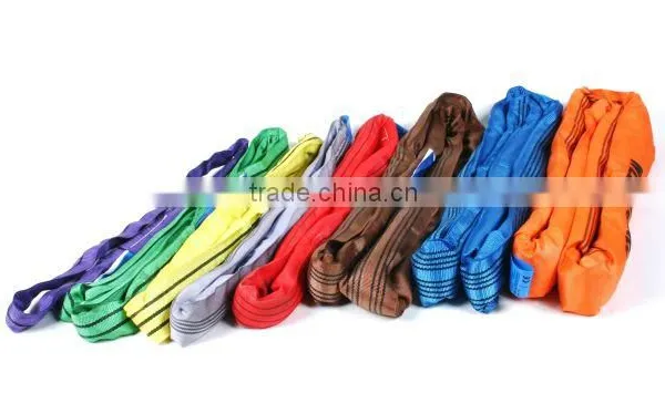 Double Ply Polyester Lifting Round Sling Nylon Lashing Belt photo-5