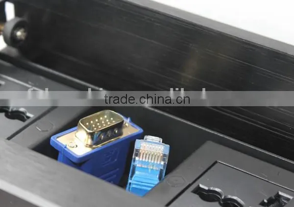 Desktop Multimedia Cable Cubby With POWER HDMI USB VGA AUDIO photo-3