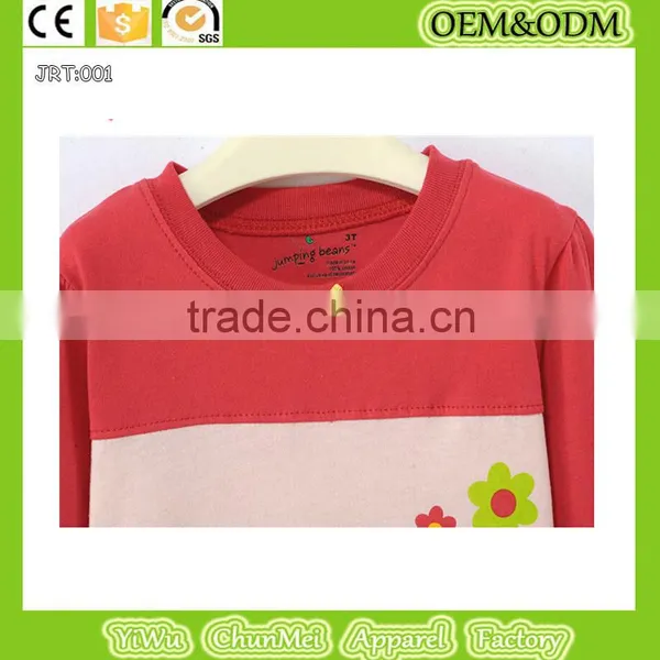 2015 New Cartoon 100%cotton T-shirt Long Sleeve Tee Winter Children's T-shirt Red Long Sleeve Tee Kid Printed t Shirt photo-2