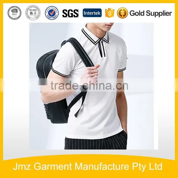 Custom Simple Basic Cotton Men Polo Shirt OEM New Design Low MOQ Factory in China photo-2